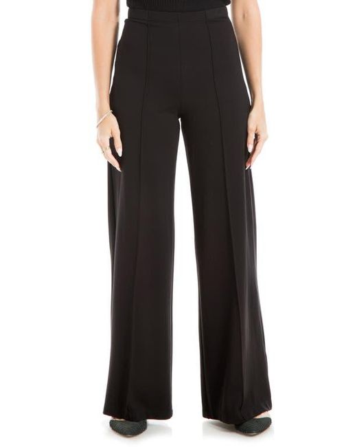 Max Studio High-Waisted Wide-Leg Rayon Pants in Black | Lyst