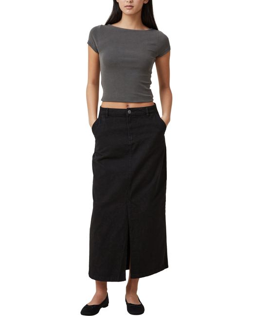 Cotton On Ryder Utility Maxi Skirt in Black | Lyst