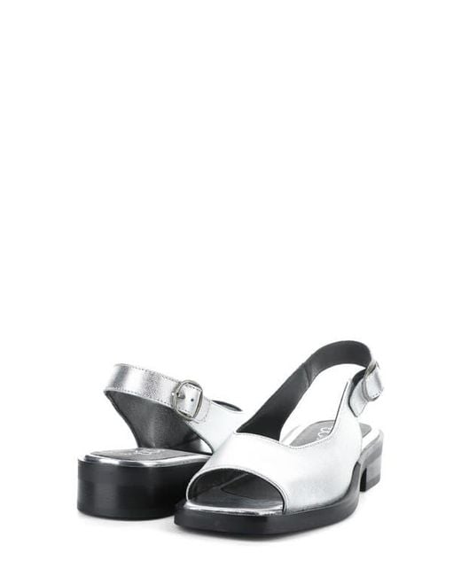 Bos. & Co. White Elena Slingback Flat