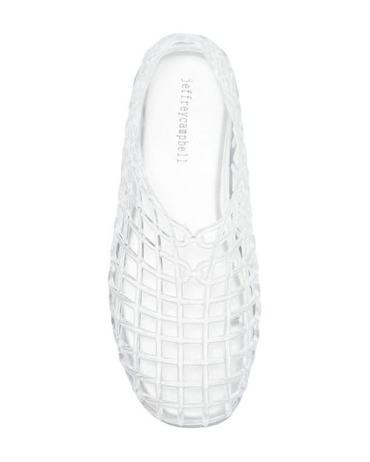 Jeffrey Campbell White Mimz Caged Slip-On