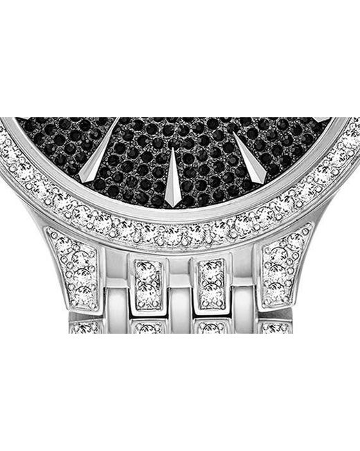 Bulova Gray Swarovski Crystal Pavé Three-hand Quartz Bracelet Watch for men