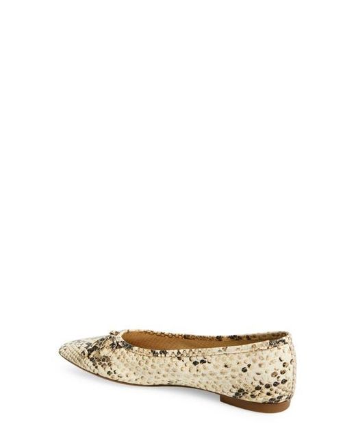 SCHUTZ SHOES Natural Arissa Snakeskin Embossed Ballet Flat