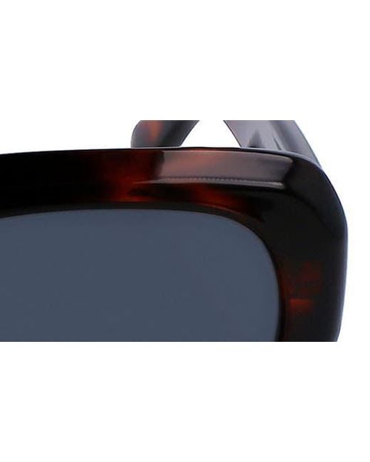 Longchamp Blue Medallion 52Mm Rectangular Sunglasses