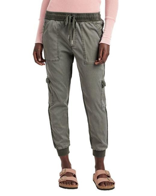 Splendid Gray Jaclyn Drawstring Waist Joggers