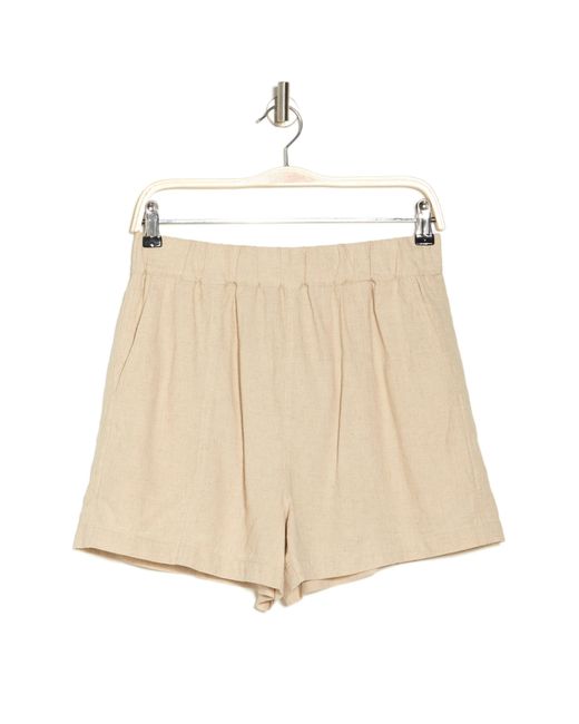 Madewell Natural Relaxed Linen Shorts