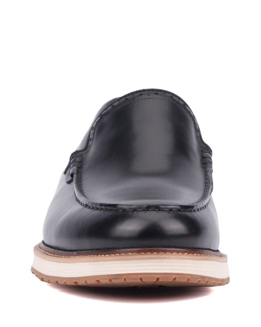 Vintage Foundry Black Griffith Moc Toe Loafer for men