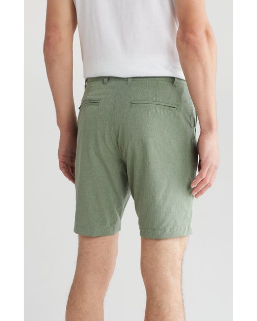 Vintage 1946 Green Solid Stretch Shorts for men