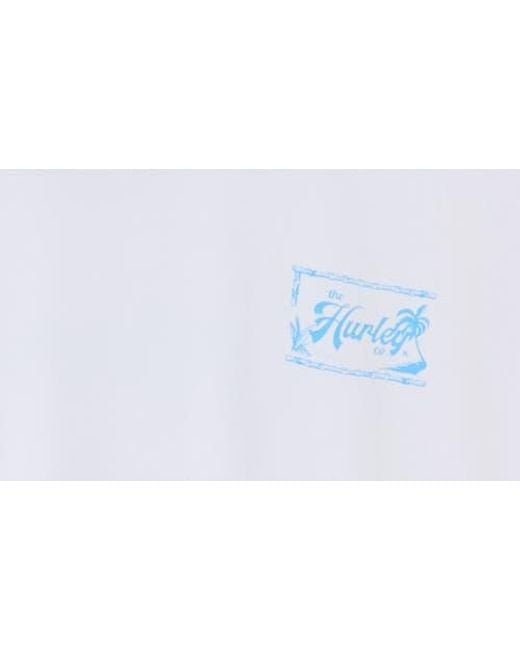 Hurley White Hybrid Upf Long Sleeve Rashguard for men