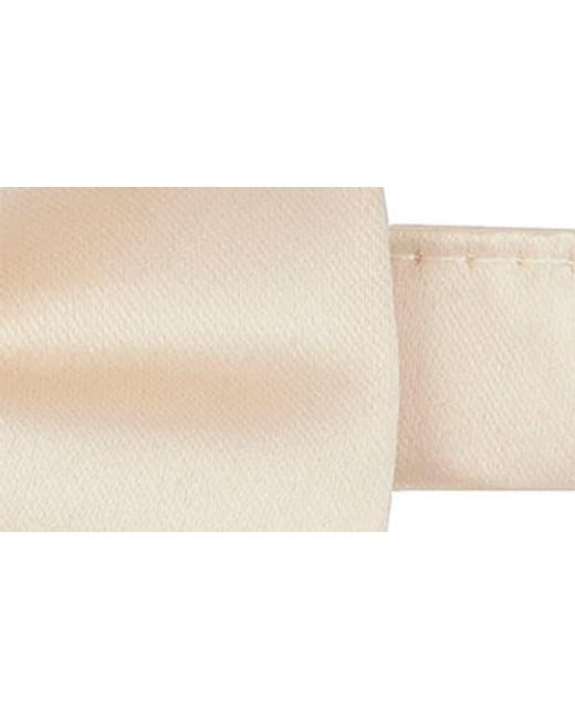 Con.struct Natural Solid Satin Pre-Tied Bow Tie for men