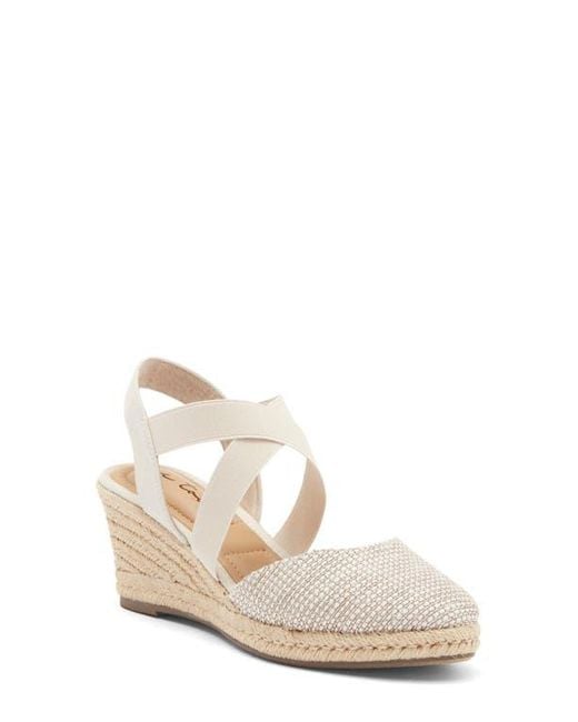 Me Too White Stelle Espadrille Wedge Sandal