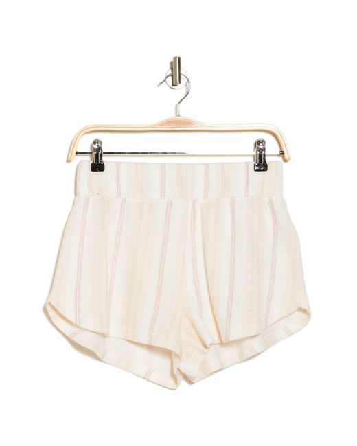 Roxy White Drop A Wave Cotton Blend Shorts