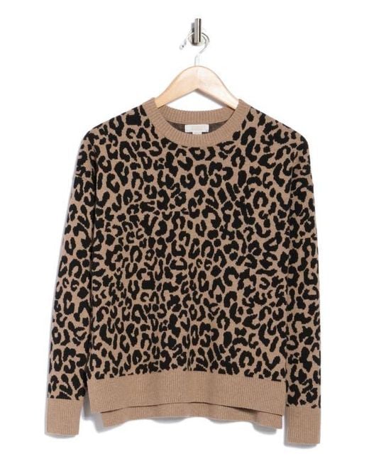 Nordstrom Rack Black Patterned Crewneck Sweater