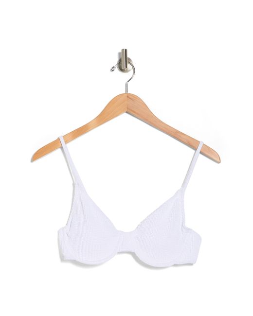 Cyn and Luca White Penny Pucker Swim Top