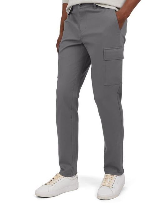 DKNY Gray Powerstretch Flat Front Cargo Pants for men