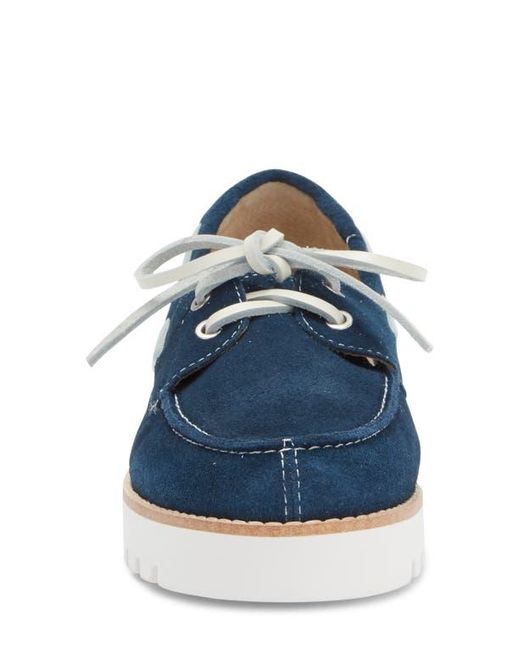 Donald J Pliner Blue Lug Sole Boat Shoe