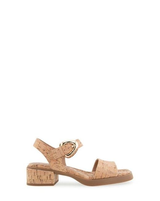 Aerosoles Natural Dorian Block Heel Ankle Strap Sandal