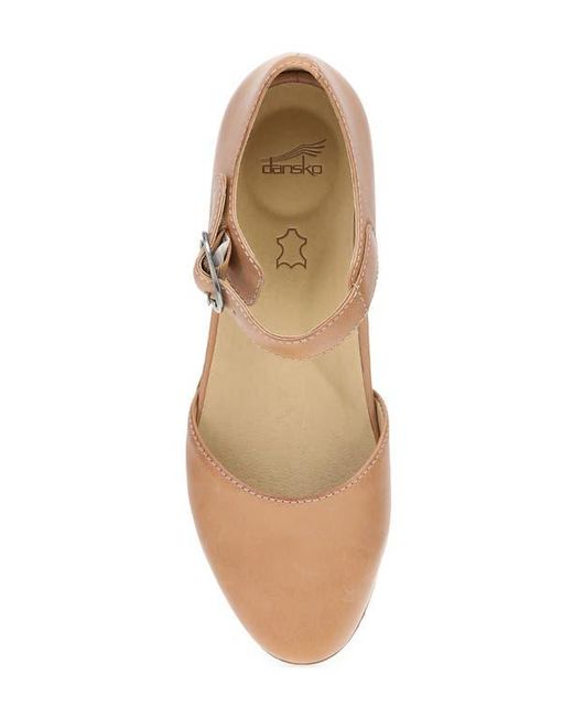 Dansko Brown Liv Ankle Strap Flat