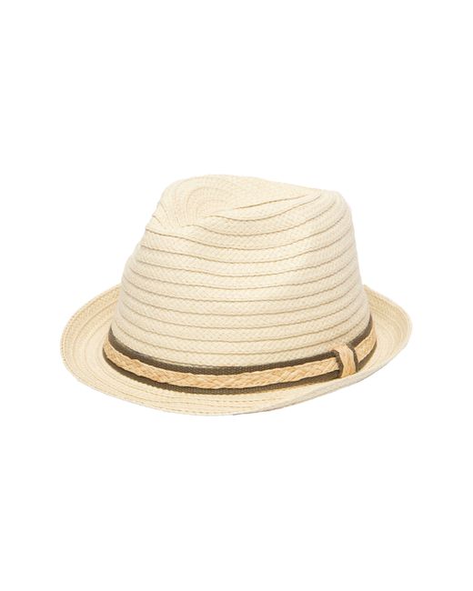 San Diego Hat Natural Straw Fedora With Layered Trim for men