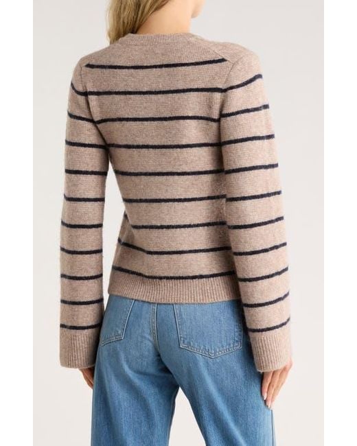 French Connection Blue Structured Stripe Cardigan