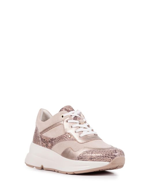Geox Pink Backsie Platform Sneaker