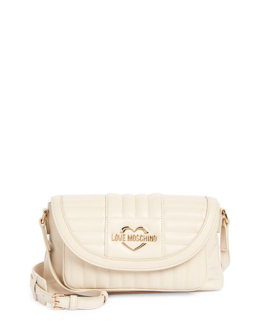 Love Moschino Natural Borsa Quilted Faux Leather Shoulder Bag