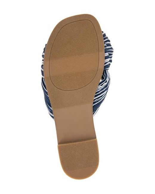 Kensie Blue Renata Bow Slide Sandal