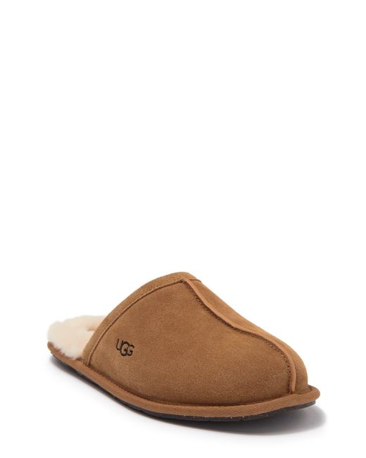 UGG Ugg Pearle Faux Fur Lined Scuff Slipper In Chestnut At Nordstrom Rack  in Brown | Lyst