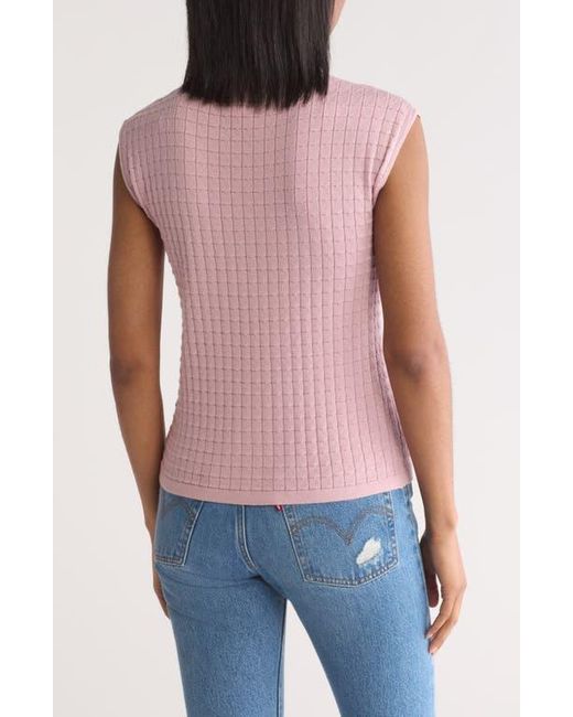 INDUSTRY REPUBLIC CLOTHING Blue Sleeveless Waffle Knit Top