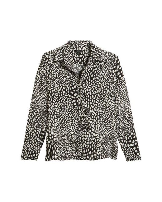 Rag & Bone Black Sade Printed Button-Up Shirt