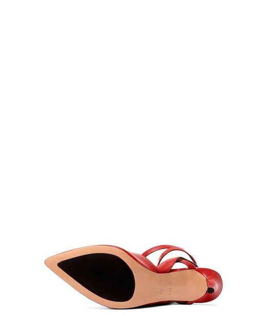Anthony Veer Red Ava Wrap Ankle Strap Pump