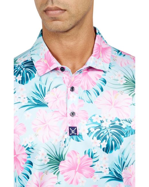 Con.struct Blue Exploded Floral Golf Polo for men