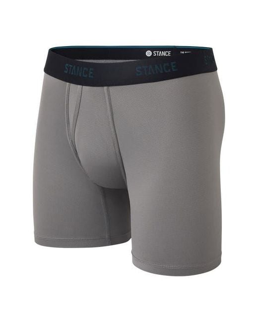 Stance Gray Solid Performance Wholester Boxer Briefs for men
