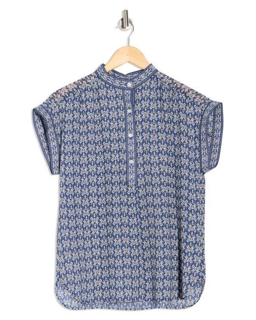 Max Studio Blue Cap Sleeve Top