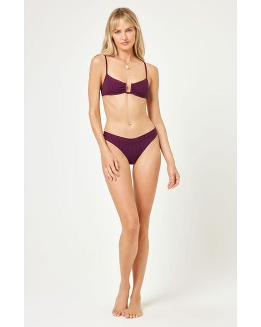 LSPACE Purple Peyton Bikini Top
