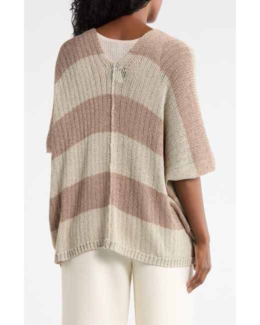 Forgotten Grace Natural Buttoned V-Neck Tunic Top