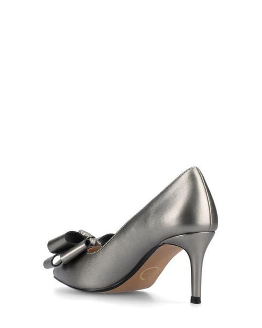 Journee Collection Metallic Crystol Pump