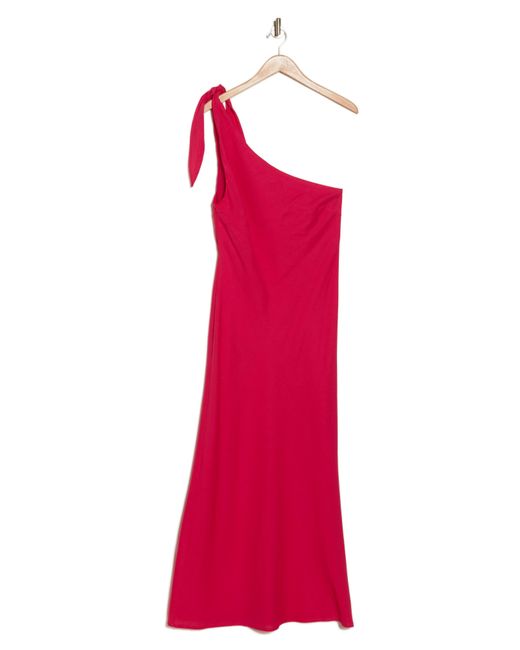 Lucy Paris Pink Sabrina Tie One-shoulder Dress