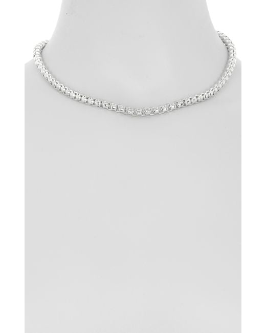 Nordstrom White Round Box Chain Necklace