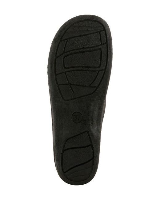 Flexus by Spring Step Black Rhinestone Wedge Slide Sandal
