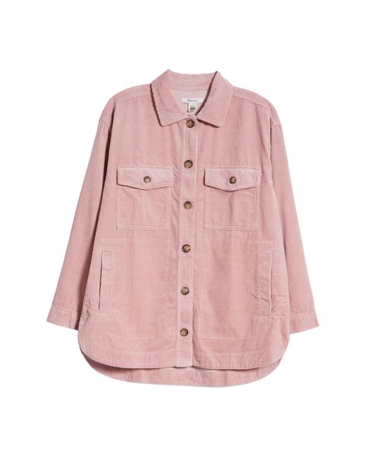 Madewell Yorkway Cotton Corduroy Shirt Jacket In Wisteria Dove At ...