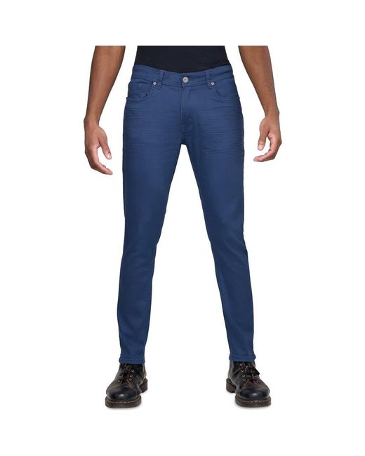 Xray Jeans Blue Cotton-Blend Twill Skinny Jeans for men