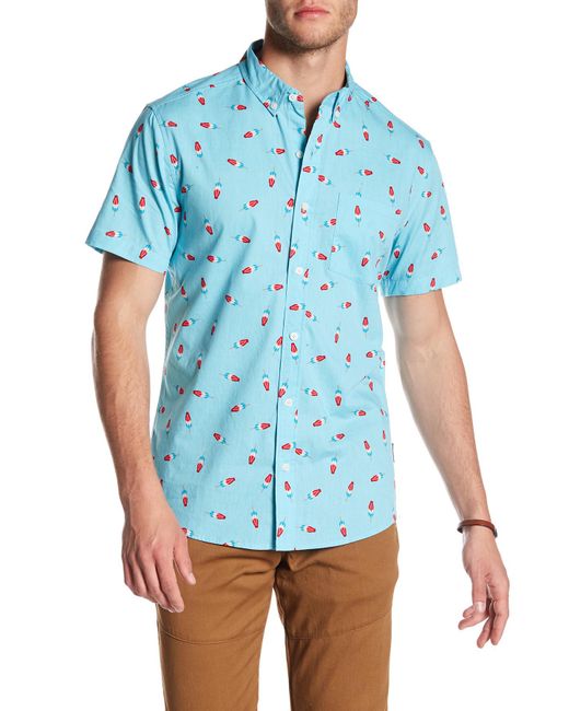 The Narrows Blue Bomb Pop Regular Fit Shirt for men