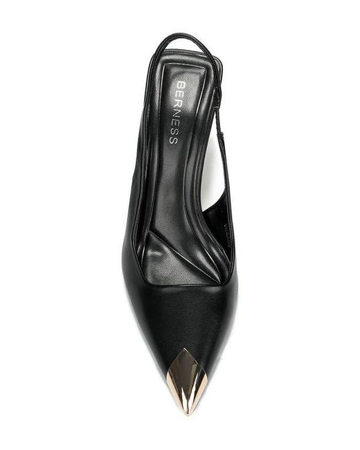 BERNESS Black Vega Slingback Pump