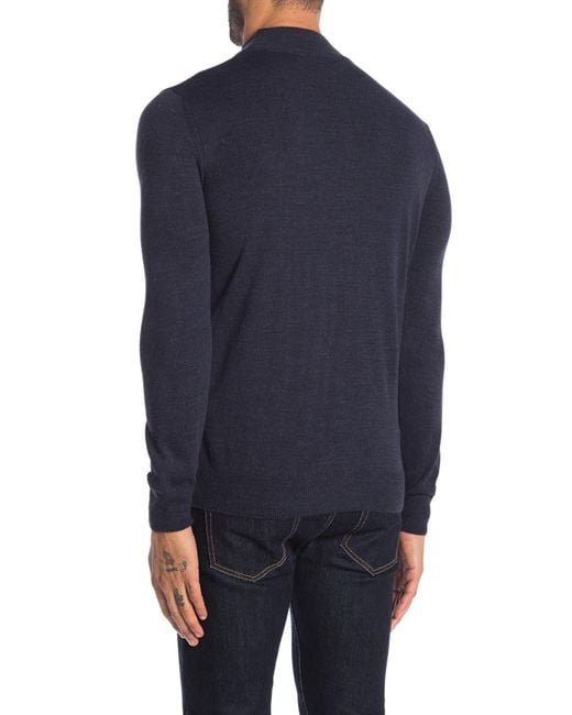 T.R. Premium Tailored Recreation Wool Blend Sweater in Blue for