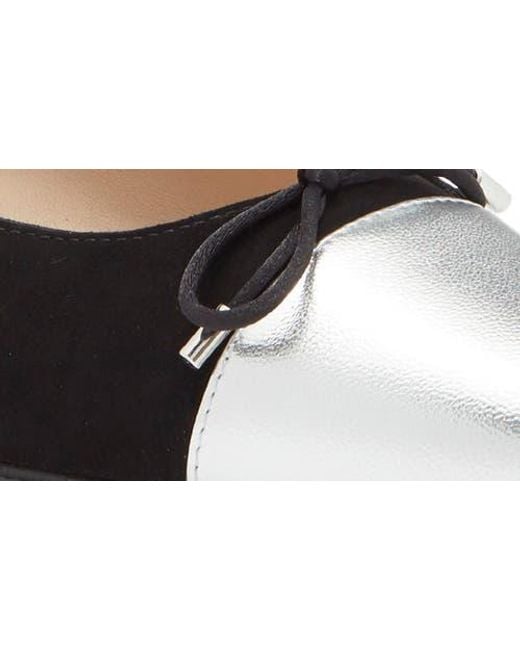 Stuart Weitzman Multicolor Sleek Cap Toe Bow Flat