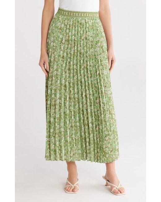 Max Studio Green Pleated Maxi Skirt