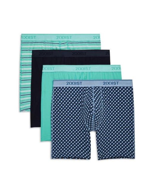 2xist Blue Assorted 4-Pack Stretch Cotton Briefs for men
