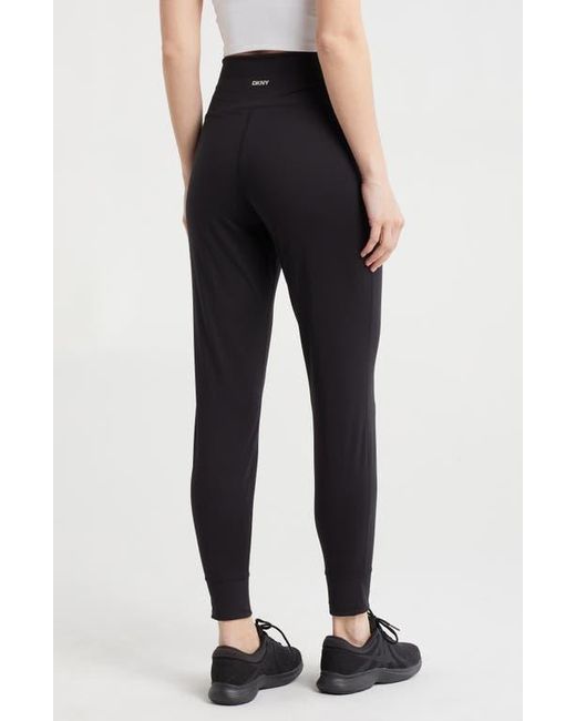 DKNY Black Balance Compression Utility Joggers