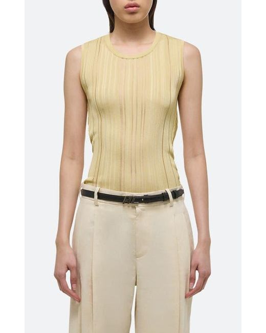Helmut Lang Natural Open Back Semisheer Sleeveless Sweater