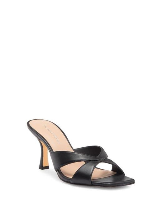 Stuart Weitzman Black Miami Slide Sandal